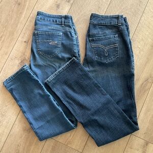 Riders by Lee Jeans Lot Of 2. Skinny & Straight Leg. Stretch.  Size 8 EUC